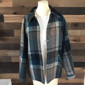 Vintage damart heavy wool Sherpa lined jacket med